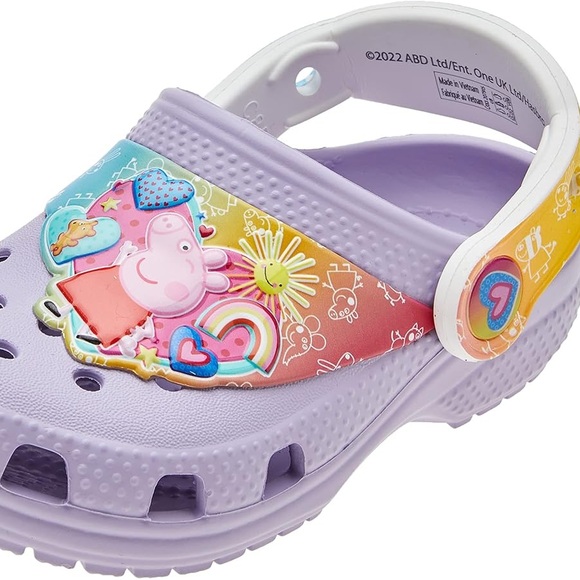 PEPPA PIG LAVENDER PURPLE TODDLER CROCS SIZE 5 - Picture 2 of 11